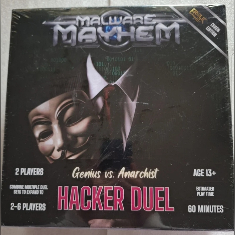 Frolic Board Game - Malware Mayhem - Hacker Duel Genius vs. Anarchist